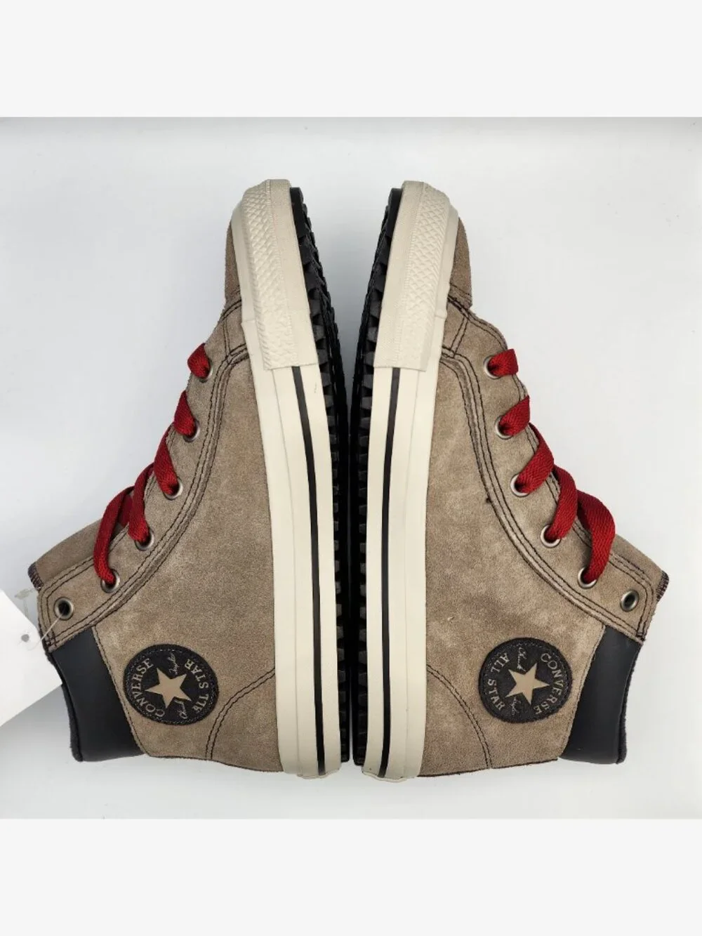 Taupe/Red Converse High Street Sneakers | Boys 5/Women's 6.5